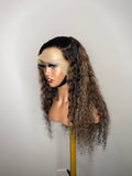 26 inch Highlighted Deep Wave Frontal Wig